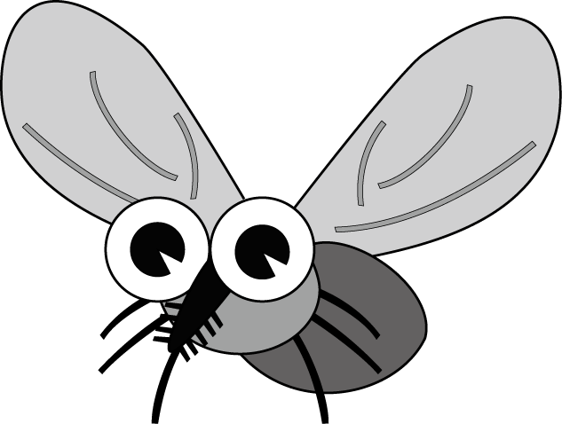 イラストポップの昆虫画像素材 ハエ蚊no10ハエの無料イラスト