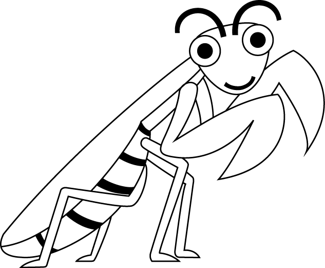 イラストポップの昆虫画像素材 カマキリno07カマキリの無料イラスト