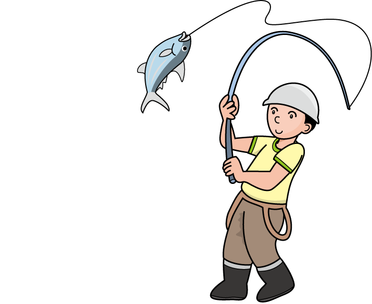 漁業04 釣り 仕事の無料イラスト素材 イラストポップ