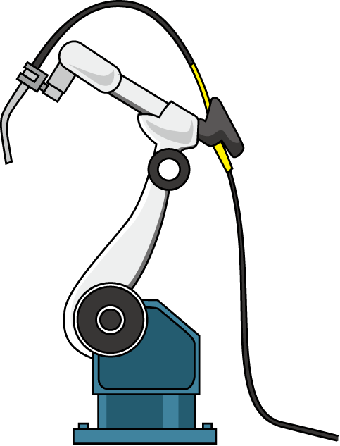 製造業10 溶接ロボット 仕事の無料イラスト素材 イラストポップ