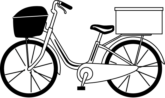 運送業29 郵便自転車 仕事の無料イラスト素材 イラストポップ