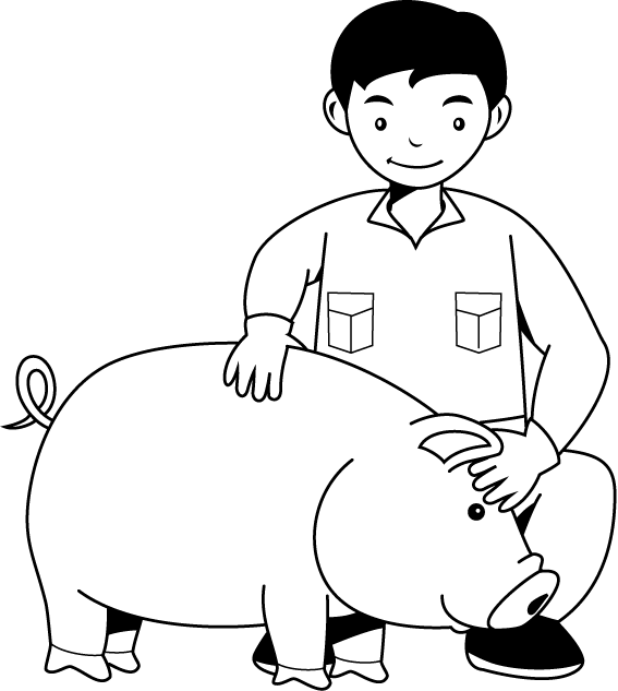 畜産23-養豚 イラスト