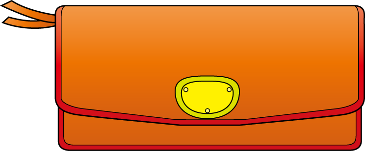 ファッション小物2 02 長財布 イラストポップの生活のクリップアート