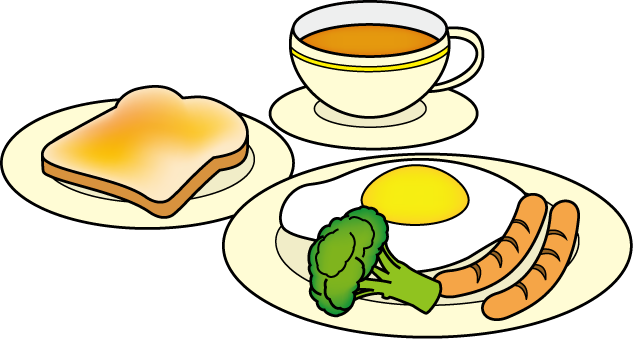 朝食08 朝食 イラストポップの生活のクリップアートカット集