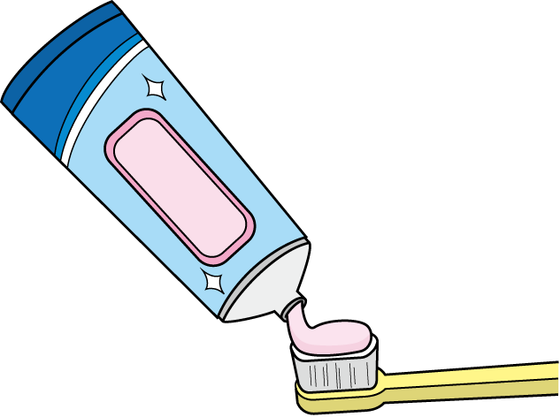 歯磨き06-歯磨き粉 イラスト
