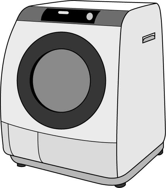 洗濯01 洗濯機 イラストポップの生活のクリップアートカット集