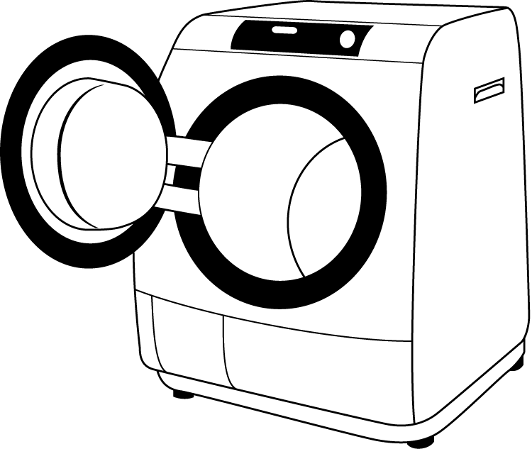 洗濯02-洗濯機 イラスト