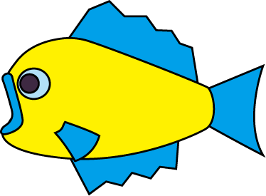 イラストポップ ミニイラスト 魚の無料クリップアート素材