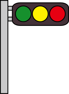 イラストポップ ミニイラスト 信号や電柱 遮断機 ポストの無料