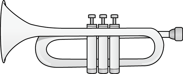 金管楽器No02トランペットイラスト