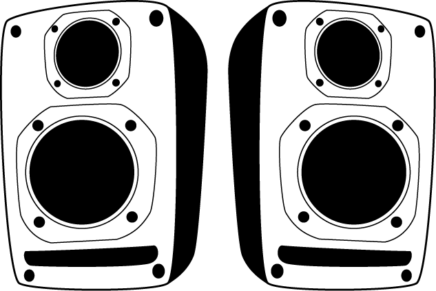 イラストポップの音楽画像素材 音響機器no06スピーカーの無料イラスト