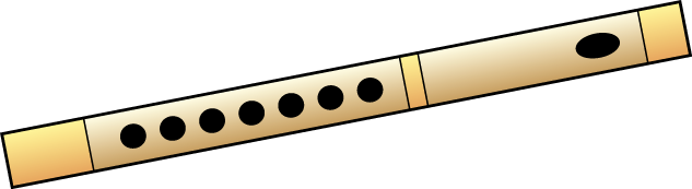 イラストポップの音楽画像素材 木管楽器 No18横笛の無料イラスト