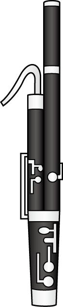 イラストポップの音楽画像素材 木管楽器 No11ファゴットの無料イラスト