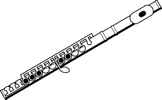 イラストポップの音楽画像素材 木管楽器 No06フルートの無料イラスト