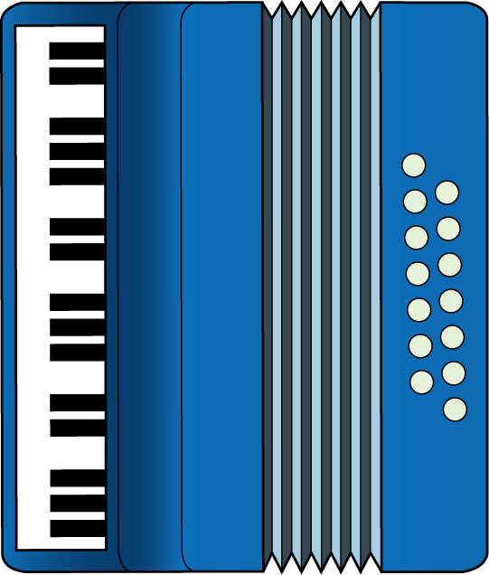 イラストポップの音楽画像素材 キーボードb No02アコーディオンの無料イラスト