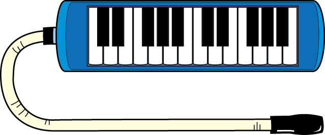イラストポップの音楽画像素材 キーボードb No10鍵盤ハーモニカの無料イラスト