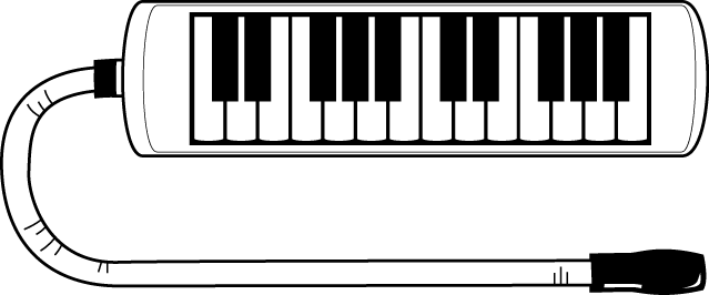 イラストポップの音楽画像素材 キーボードb No10鍵盤ハーモニカの無料イラスト