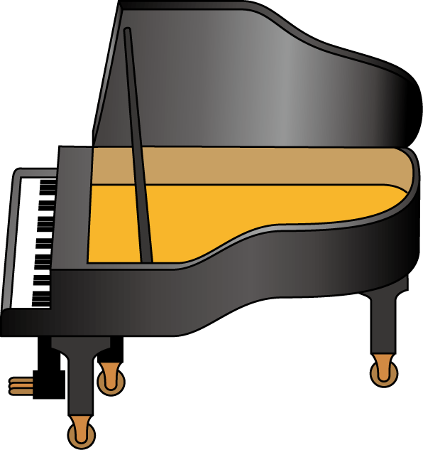 イラストポップの音楽画像素材 キーボードa No01グランドピアノの無料イラスト