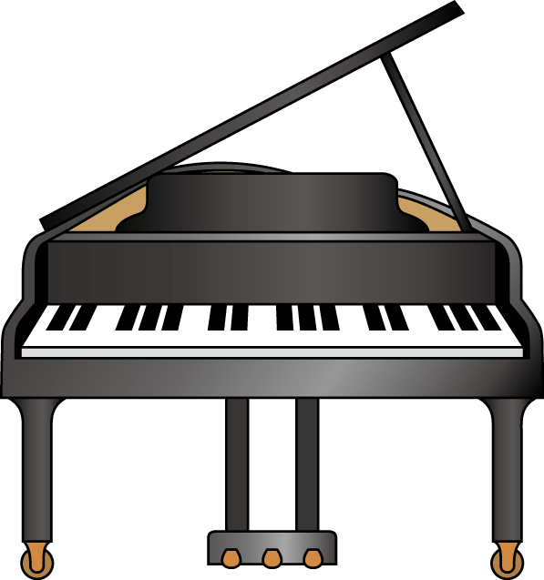 イラストポップの音楽画像素材 キーボードa No05グランドピアノの無料イラスト