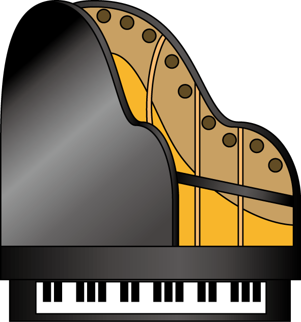 イラストポップの音楽画像素材 キーボードa No10グランドピアノの無料イラスト