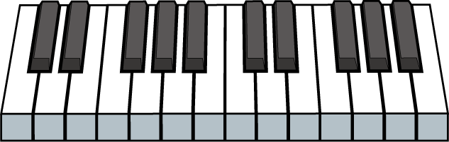 イラストポップの音楽画像素材 キーボードa No20鍵盤の無料イラスト