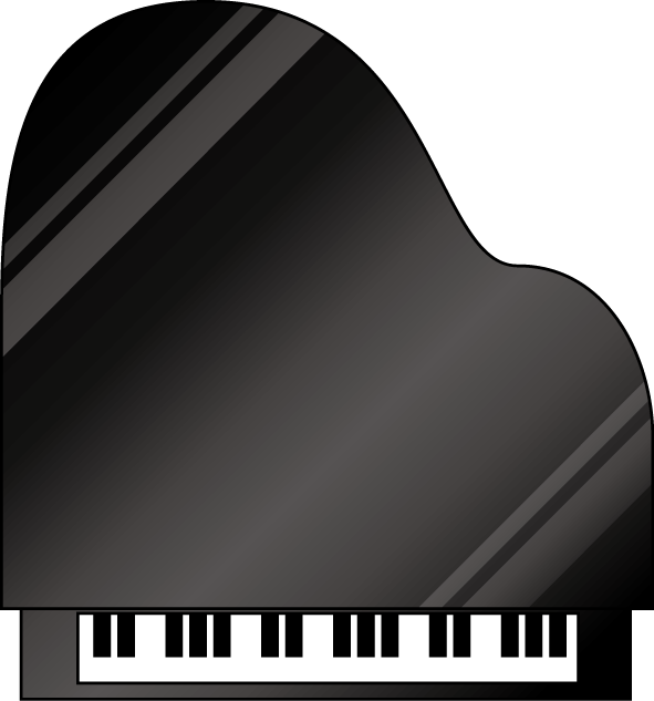 イラストポップの音楽画像素材 キーボードa No09グランドピアノの無料イラスト