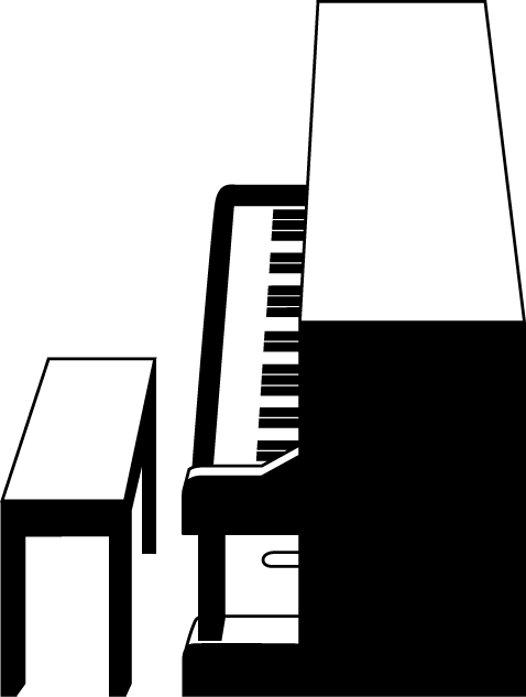 イラストポップの音楽画像素材 キーボードa No02アップライトピアノの無料イラスト