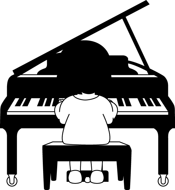 キーボードA No07グランドピアノイラスト