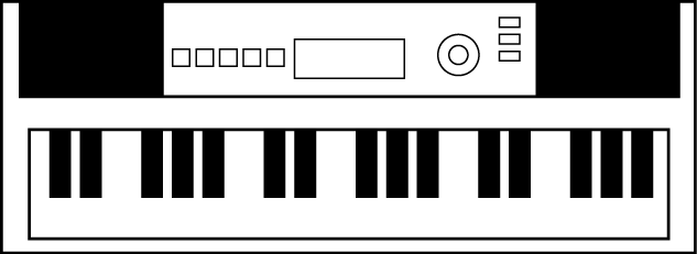 イラストポップの音楽画像素材 キーボードa No11キーボードの無料イラスト