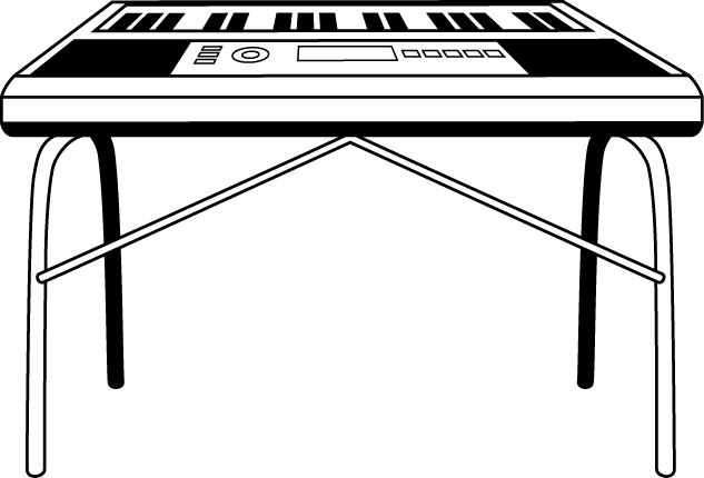 イラストポップの音楽画像素材 キーボードa No12キーボードの無料イラスト