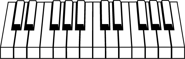 イラストポップの音楽画像素材 キーボードa No鍵盤の無料イラスト