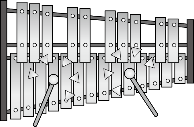 イラストポップの音楽画像素材 鍵盤打楽器no16鉄琴の無料イラスト