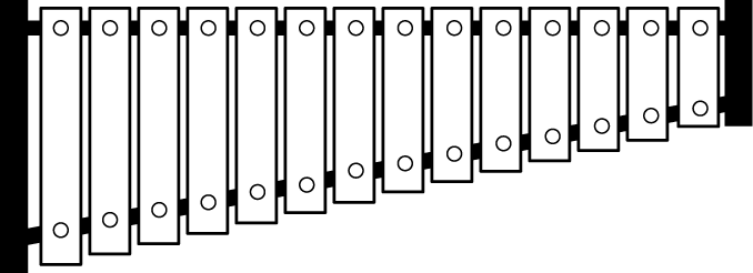 イラストポップの音楽画像素材 鍵盤打楽器no13鉄琴の無料イラスト