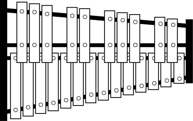 鍵盤打楽器No15鉄琴イラスト
