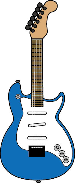 イラストポップの音楽画像素材 弦楽器b No05エレキギターの無料イラスト