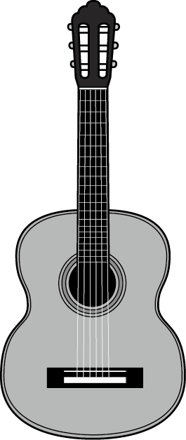 イラストポップの音楽画像素材 弦楽器b No03クラッシックギターの無料イラスト