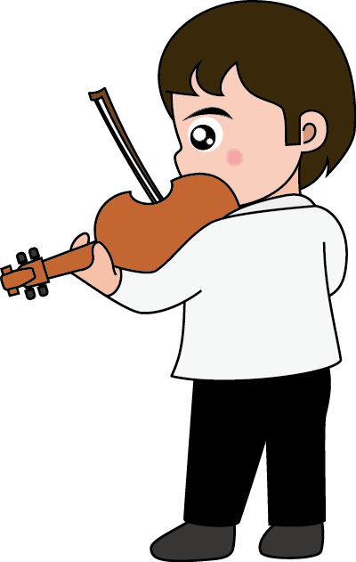 イラストポップの音楽画像素材 弦楽器a No15バイオリンの無料イラスト