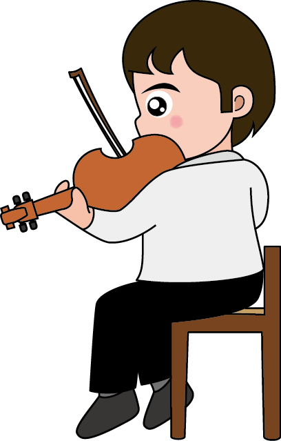 イラストポップの音楽画像素材 弦楽器a No16バイオリンの無料イラスト