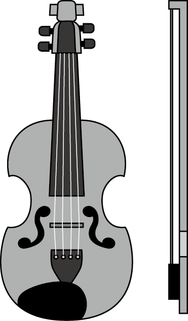 イラストポップの音楽画像素材 弦楽器a No01バイオリンの無料イラスト