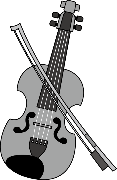 イラストポップの音楽画像素材 弦楽器a No02バイオリンの無料イラスト