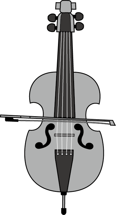イラストポップの音楽画像素材 弦楽器a No04チェロの無料イラスト