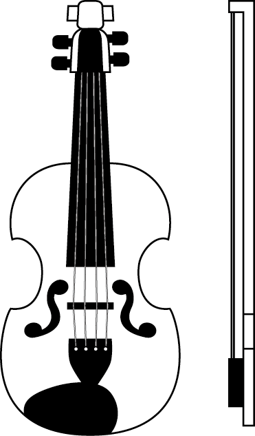 イラストポップの音楽画像素材 弦楽器a No01バイオリンの無料イラスト