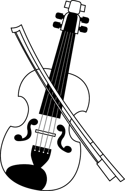 イラストポップの音楽画像素材 弦楽器a No02バイオリンの無料イラスト