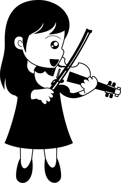 イラストポップの音楽画像素材 弦楽器a No13バイオリンの無料イラスト