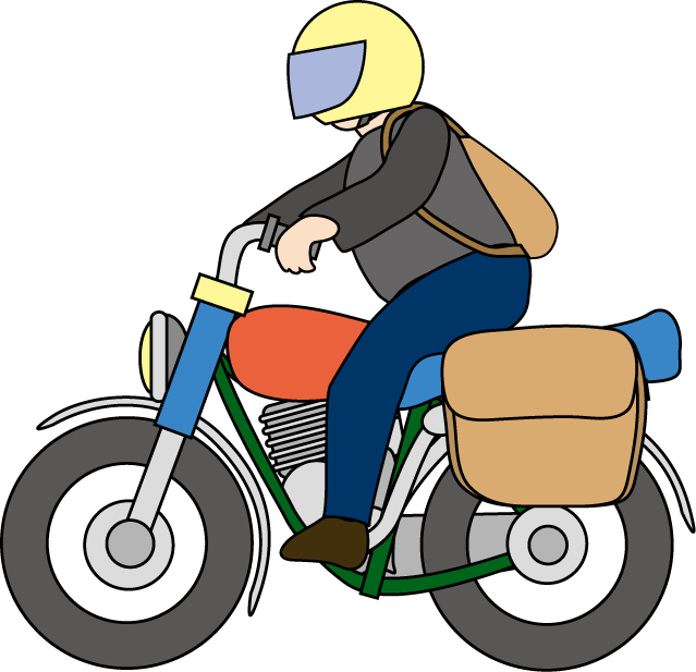 イラストポップ アウトドアのイラスト 自転車バイクの無料クリップアート素材