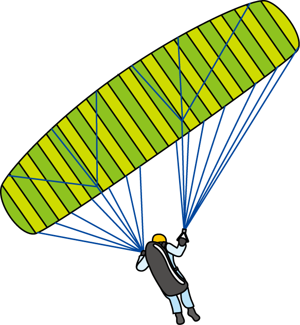 イラストポップ アウトドアのイラスト ハンググライダーの無料クリップアート素材
