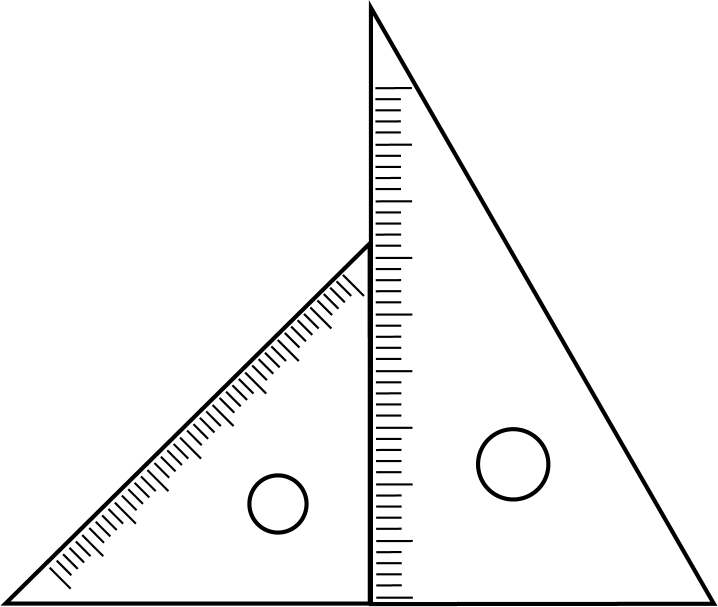 イラストポップ 学校のイラスト 算数no13三角定規の無料素材