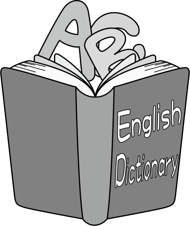英語No18英語の辞書とアルファベットイラスト