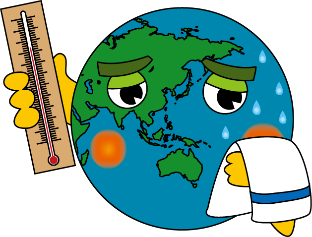 イラストポップ 学校のイラスト 総合学習no11地球温暖化の無料素材