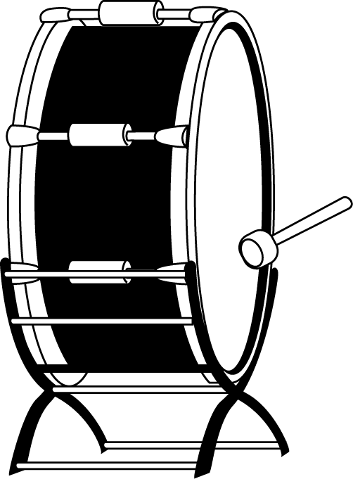 イラストポップ 学校のイラスト 音楽no18大太鼓の無料素材